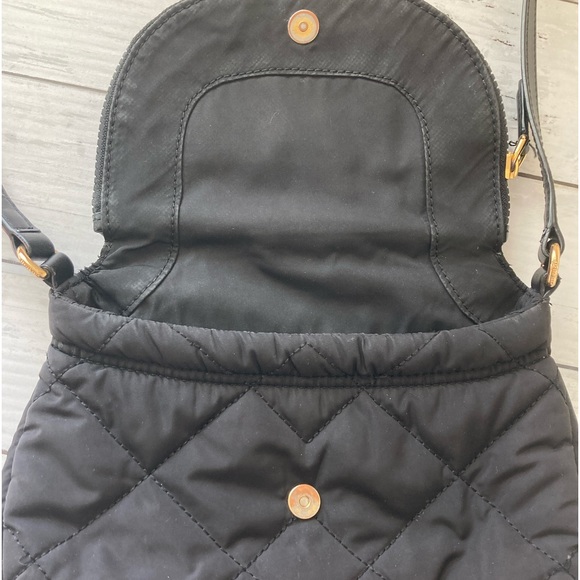 Marc Jacobs Black & Gold  Nylon Quilted Natasha Crossbody Bag - Picture 3 of 14